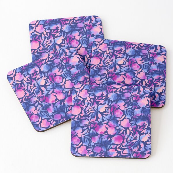 Item preview, Watercolor Floral Paper Cutout in Blue, Purple, Pink designed and sold by Jacqueline Maldonado.