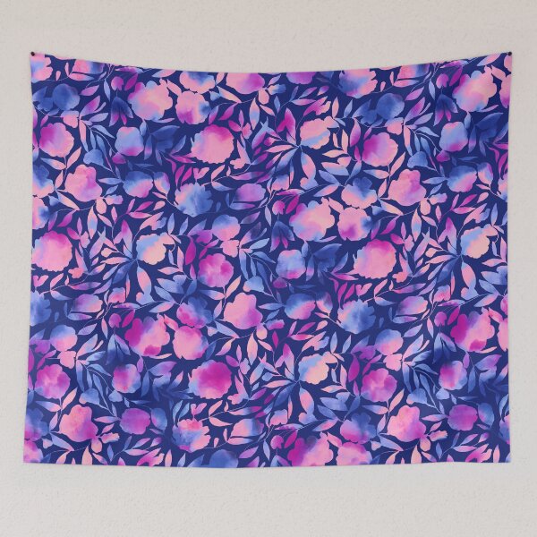 Item preview, Watercolor Floral Paper Cutout in Blue, Purple, Pink designed and sold by Jacqueline Maldonado.