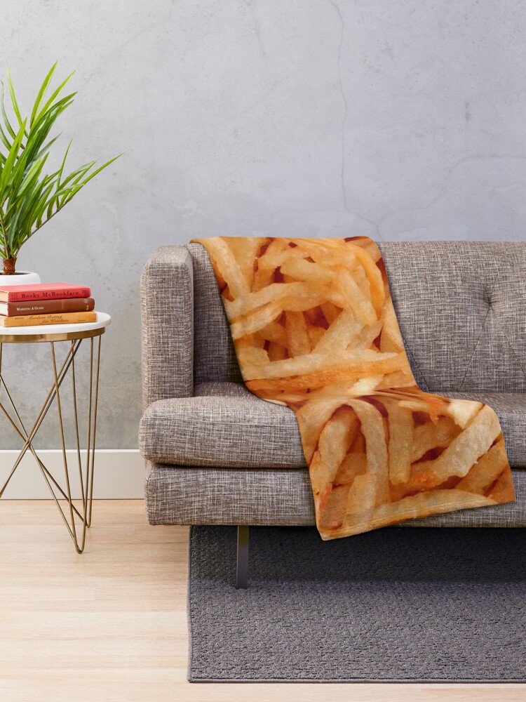 French Fries Potato Fry Throw Blanket for Sale by mwagie Redbubble