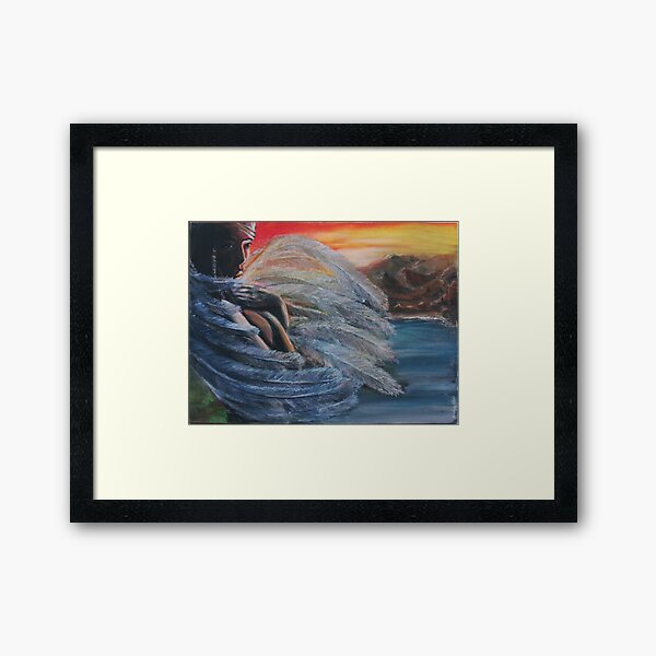 If a guardian angel freezes Gerahmter Kunstdruck