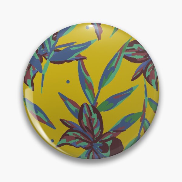 Item preview, Motif Tahiti exotique jaune moutarde décoration designed and sold by LeCrayonStudio.