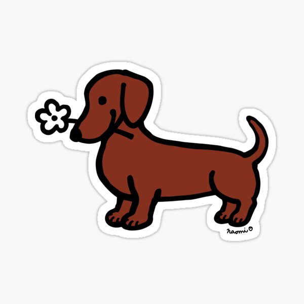2 x Vinyl Stickers 15cm Cute Dachshund Dog Puppy Pet  #36927 bw 