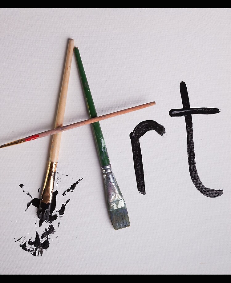 The Word Art Creatively Placed Artist Paintbrushes With Black Paint  Splatter Art School Gift Ideas For Students And Teachers.