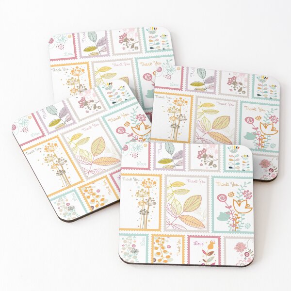 Item preview, Love Flower Green Stamps designed and sold by ClassicalHollow.