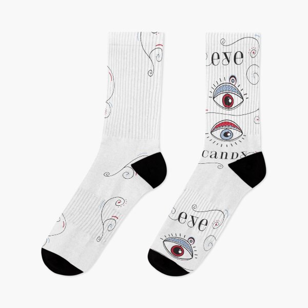 Item preview, Playful pop Boho Evil eye in Light Blue and Red designed and sold by Lena Morf.