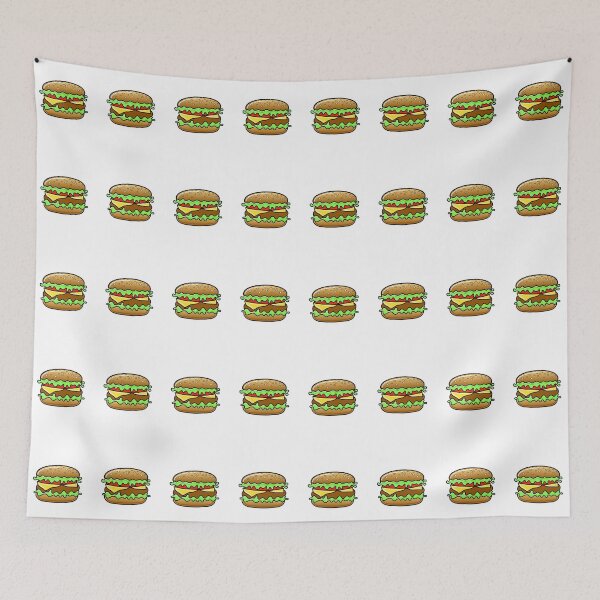 Item preview, Burger Illustration Repeat Pattern designed and sold by Adam Regester.