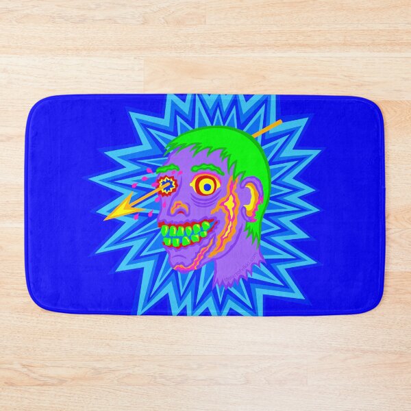 Item preview, Zombie Head Pop Art Purple Funny Cartoon designed and sold by theartofvikki.