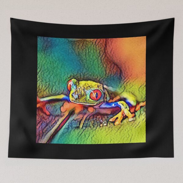 Item preview, Trippy Frog Pschedelic Jungle designed and sold by Utopian-Nation.