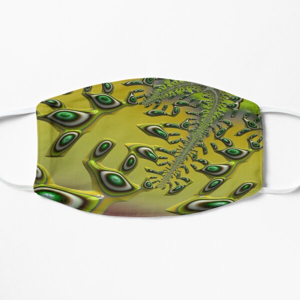 Green Eyed Watchers Weird Alien Fractal Abstract Mask