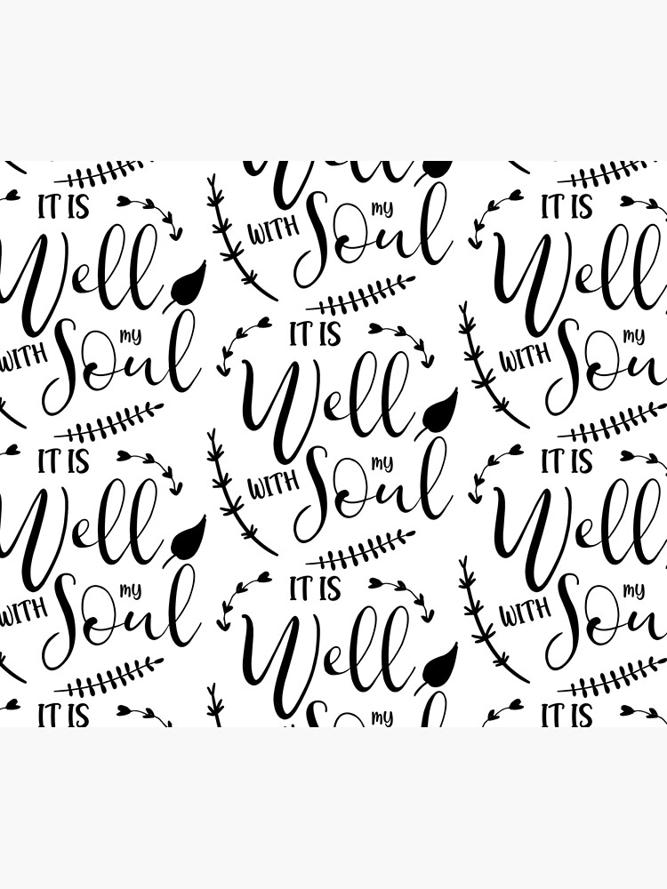 "It is well with my soul Christian Bible Verse Typography" Throw