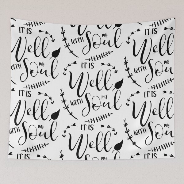 Artikelvorschau, Es ist gut mit meiner Seele Christian Bible Verse Typography entworfen und verkauft von kristinedesigns.
