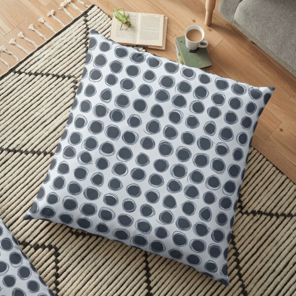 Big scribble dots gray Floor Pillow