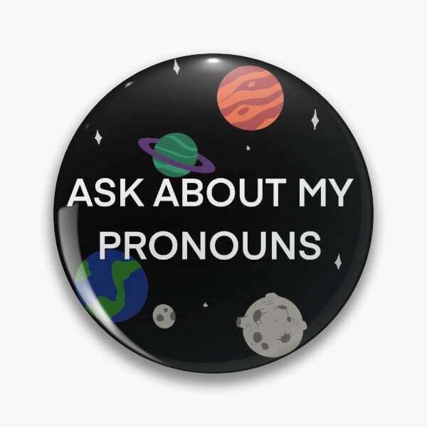 Item preview, Ask About My Pronouns designed and sold by FungalTea.