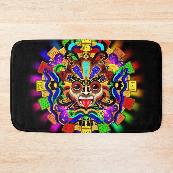 Item preview, Aztec Warrior Mask Rainbow Colors designed and sold by BluedarkArt.