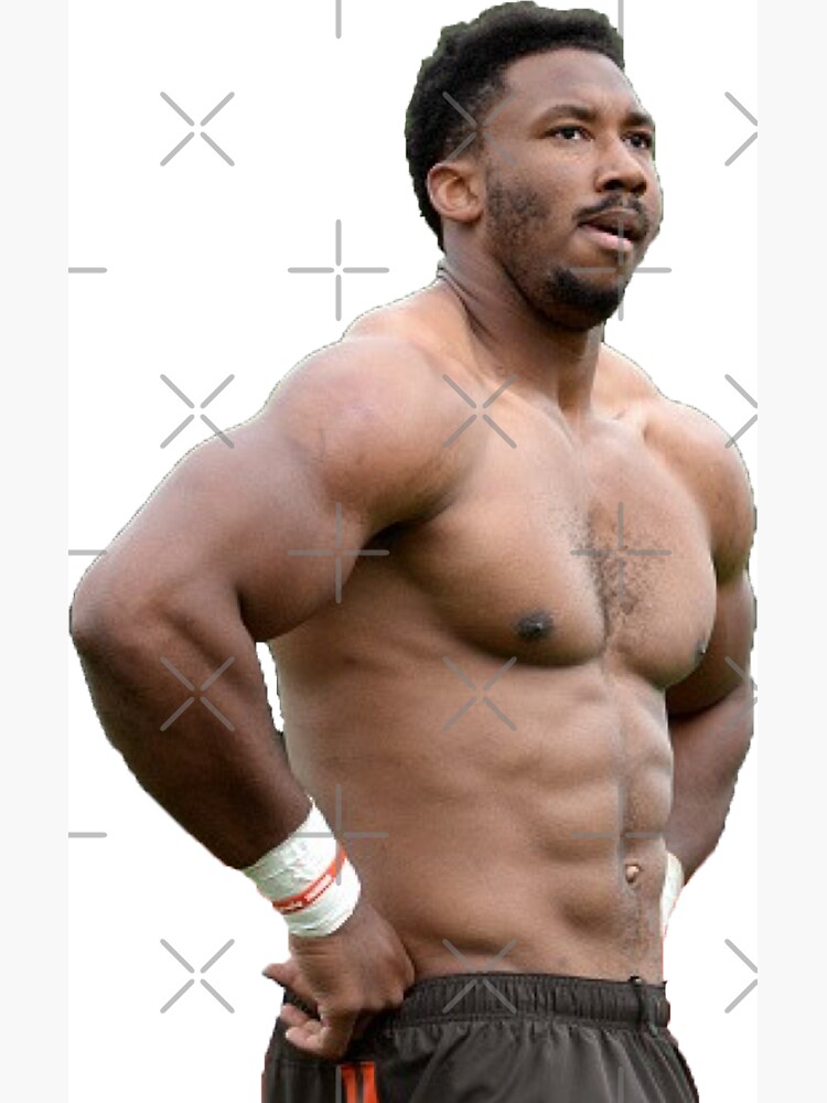 Shirtless Myles Garrett Gives His 4 Steps to Winning It All