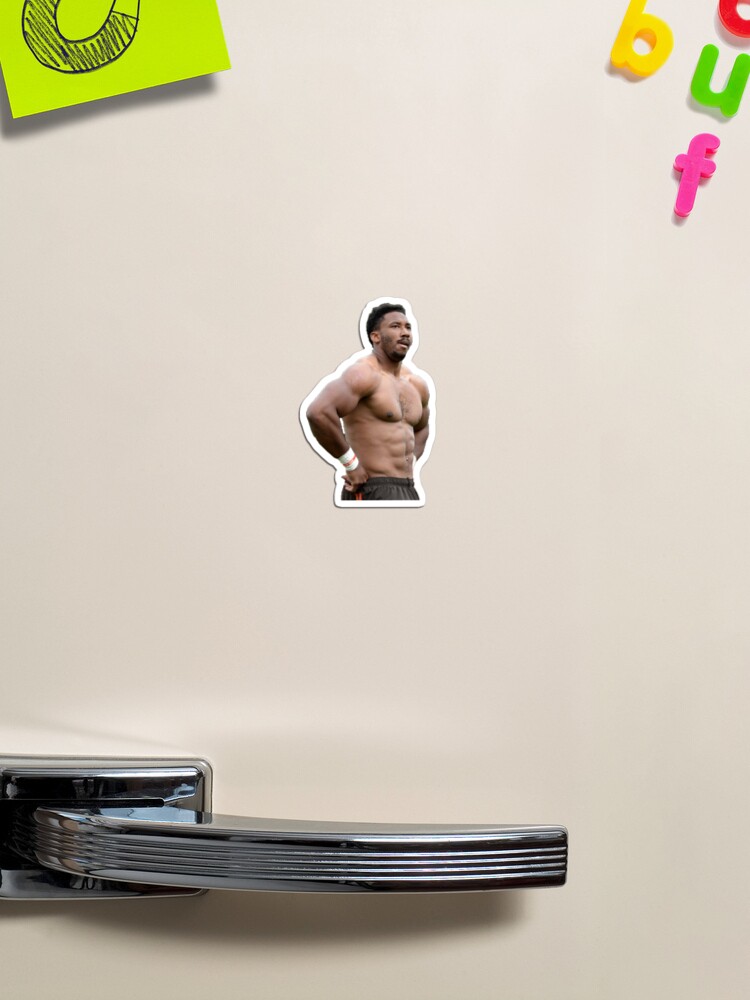 myles garrett abs Sticker for Sale by katelyngonos