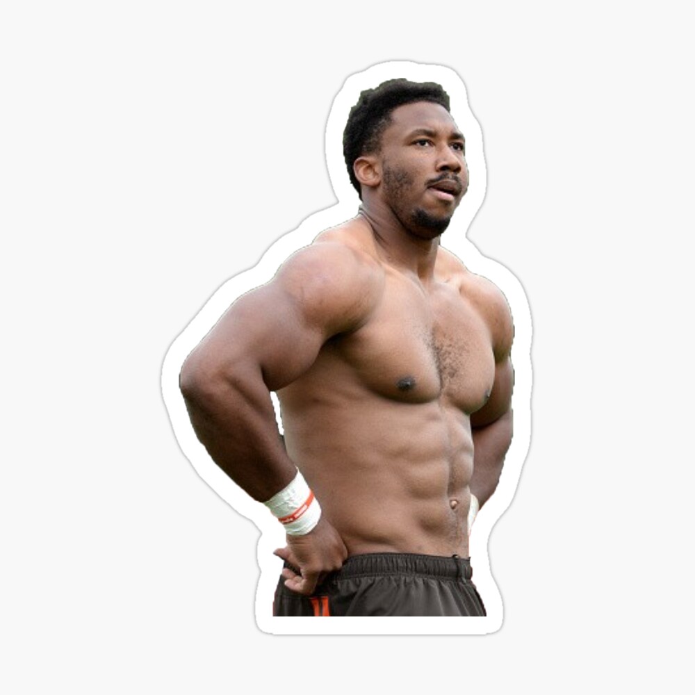 Shirtless Myles Garrett Gives His 4 Steps to Winning It All