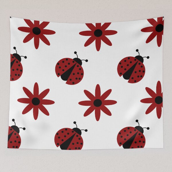 Item preview, cute ladybug red flower designed and sold by kristinedesigns.