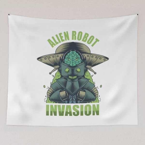 Item preview, Alien Robot Invasion designed and sold by Flash-Jordan.