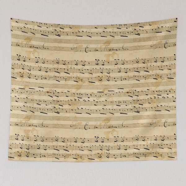 Item preview, Vintage Retro Handwritten Music Pattern  designed and sold by digitalvintage.