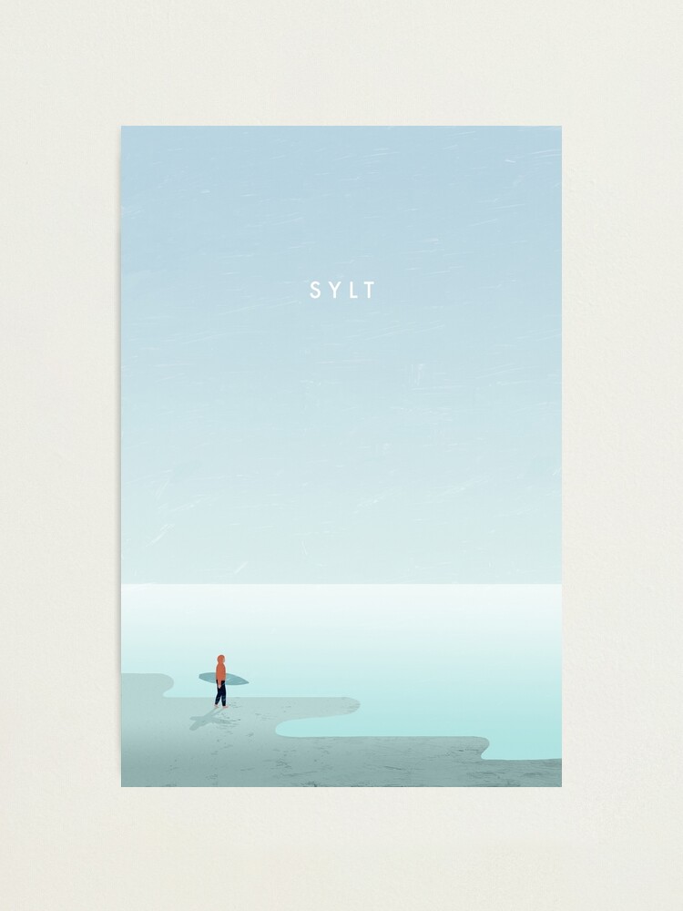 Thumbnail 2 of 3, Photographic Print, Sylt Travel Poster designed and sold by katinkareinke.