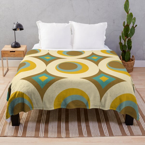 Mid-Century Modern Moonrise Throw Blanket