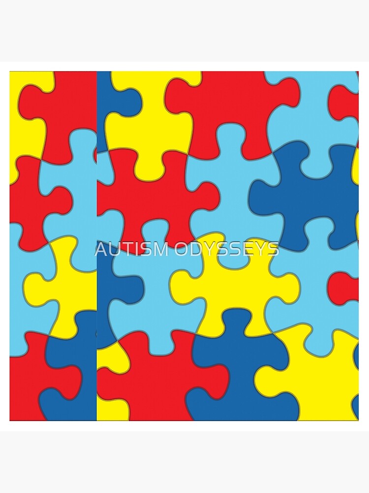 Autism Awareness Puzzle Pieces Art Board Print By Flifo20 Redbubble