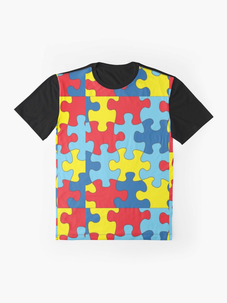 Autism Awareness German Shepherd Puzzle Autistic K' Men's T-Shirt