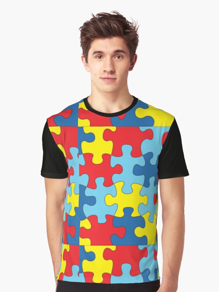 Spruit Hoogte hoofdkussen Autism awareness puzzle pieces " Graphic T-Shirt for Sale by AUTISM  ODYSSEYS | Redbubble