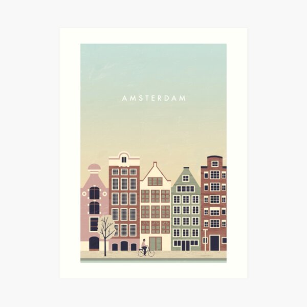 Affiche de voyage Amsterdam Impression artistique