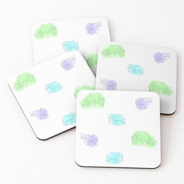 Item preview, The Gentle Giant - Pastel Elephants designed and sold by CycloneCrafts.
