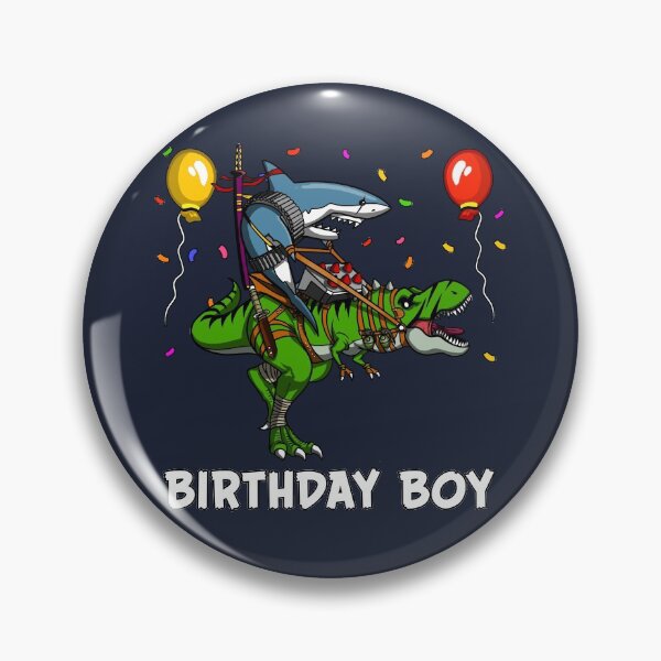 Item preview, Birthday Boy Shark Riding Dinosaur designed and sold by underheaven.