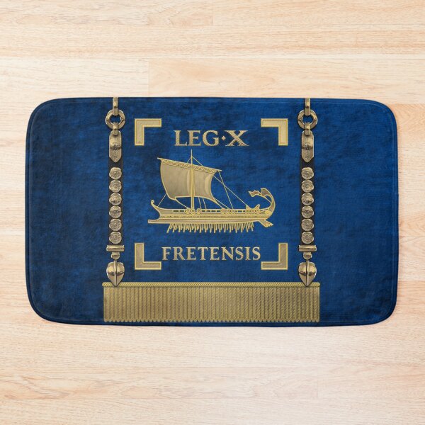 Item preview, Trireme Standard of the 10th Legion of the Strait - Blue Vexilloid of Legio X Fretensis designed and sold by Serge Averbukh Art Studio.