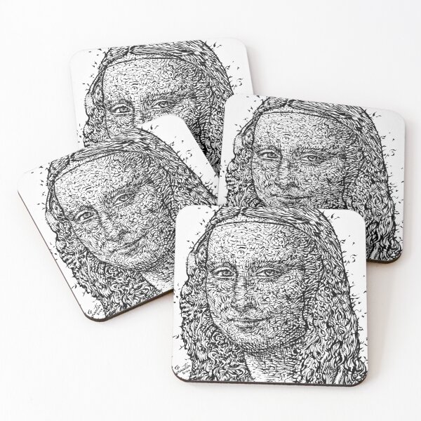 Item preview, MONA LISA after LEONARDO DA VINCI  - ink version designed and sold by lautir.