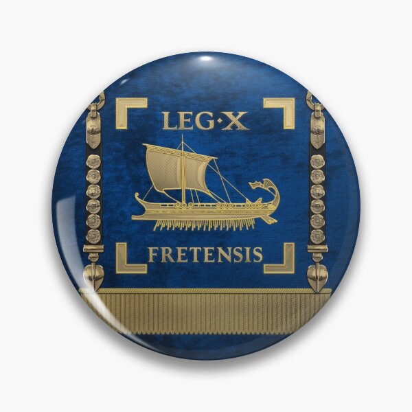 Item preview, Trireme Standard of the 10th Legion of the Strait - Blue Vexilloid of Legio X Fretensis designed and sold by Serge Averbukh Art Studio.