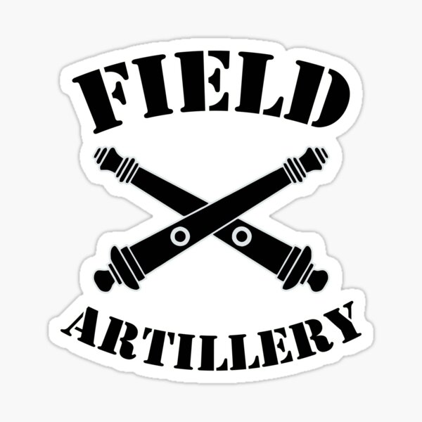 Army Field Artillery Black Sticker For Sale By Fwho Redbubble