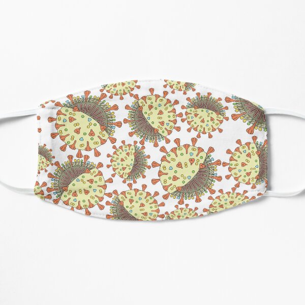 COVID-19 Coronavirus Print Flat Mask