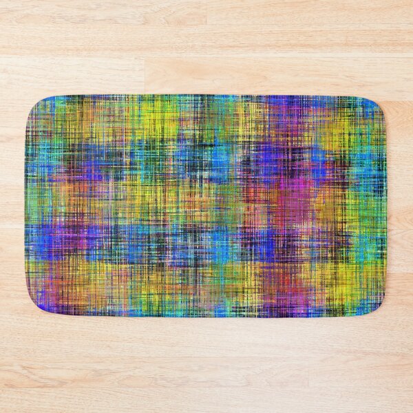 Item preview, plaid pattern abstract texture in yellow pink blue designed and sold by Mrvell.
