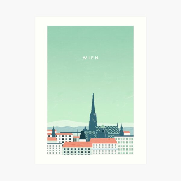 Affiche de voyage à Vienne Impression artistique