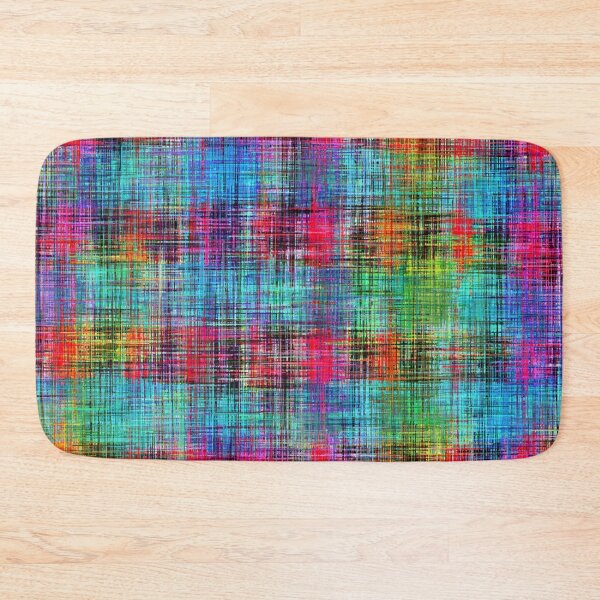 Item preview, plaid pattern abstract texture in blue pink green yellow designed and sold by Mrvell.