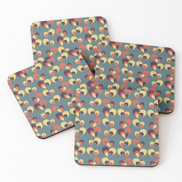 Item preview, Retro Hearts, Colorful 70s Graphic Pattern designed and sold by D-Spot Shop.
