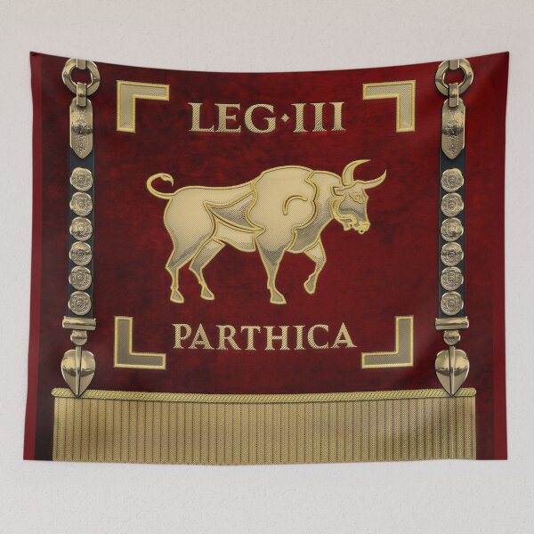 Item preview, Standard of the Parthian-conquering Third Legion - Vexillum of The Legio III Parthica designed and sold by Serge Averbukh Art Studio.