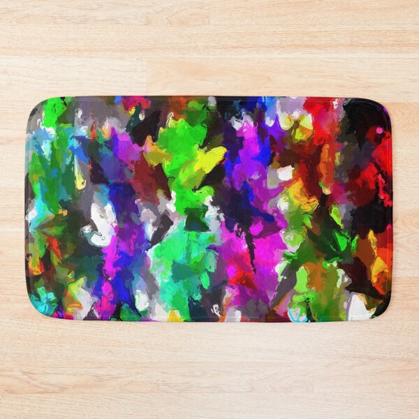 Item preview, psychedelic splash painting abstract texture in pink blue green yellow red black designed and sold by Mrvell.
