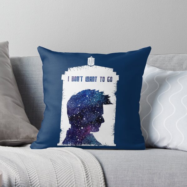 10th Doctor/Tardis-inspired mashup Throw Pillow