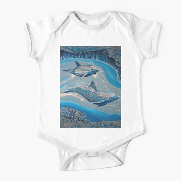 Dolphin Cave Short Sleeve Baby One-Piece