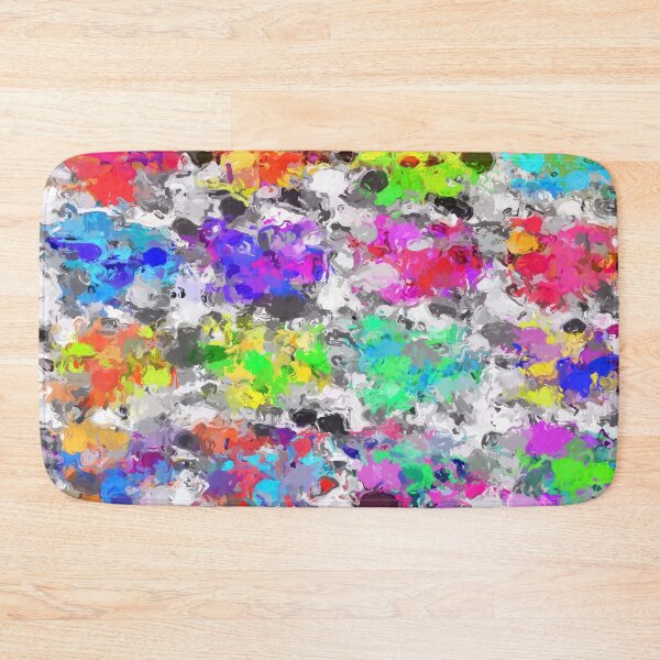 Item preview, colorful psychedelic splash painting abstract texture in pink blue purple green yellow red orange designed and sold by Mrvell.