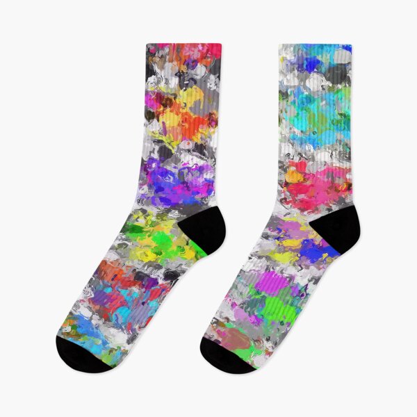 Item preview, colorful psychedelic splash painting abstract texture in pink blue purple green yellow red orange designed and sold by Mrvell.