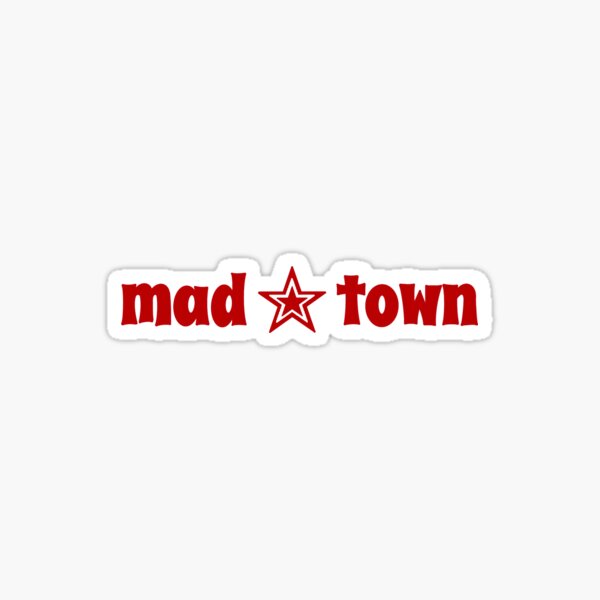 Vista previa del artículo con la obra «Adhesivo UW Madison Mad Town - Todo rojo», diseñado y vendido por krakhay.
