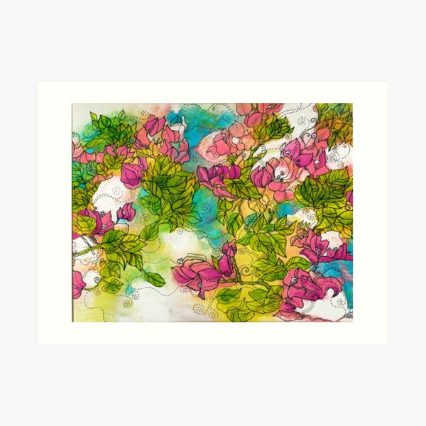Tropical Flowers Art Print