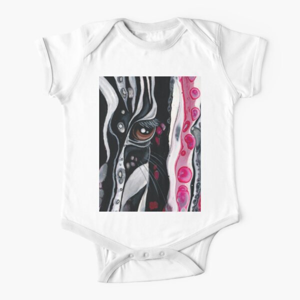 Zebra Short Sleeve Baby One-Piece